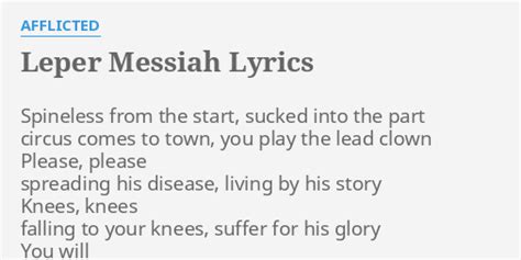leper messiah song meaning